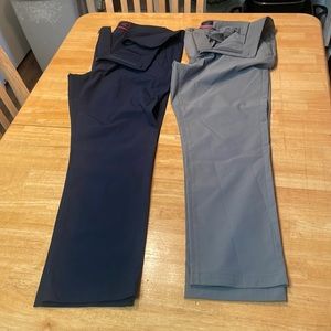 36x30 both pairs. One is dark blue one is gun metal gray